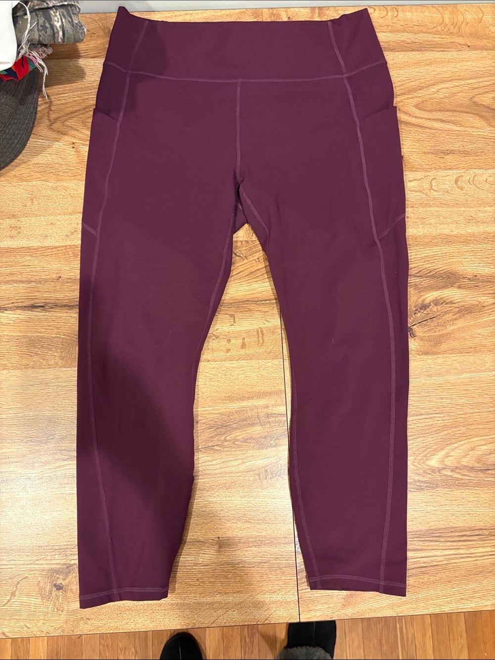 Fabletics High-Rise Leggings in Burgundy